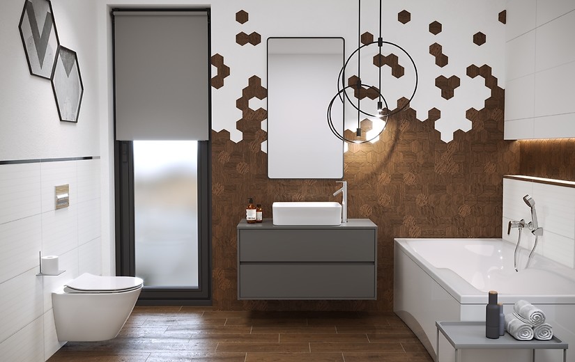 Баня White satin  line structure LW